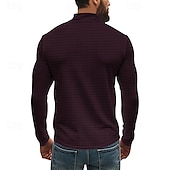 abordables Sweat-shirts basiques-Homme Sweat-shirt Sweat-shirt quart de fermeture éclair Noir Blanche Vin Vert Véronèse Kaki Demi-zip Uni Texturé Sport &amp; Loisir Quotidien Fête Polyester Streetwear Basique Occasionnel Printemps