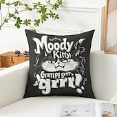 billige &quot;Quotes&amp;Saying Style&quot;-morsomt dyr dekorativt kasteputetrekk 1 stk myk firkantet sofa putetrekk putetrekk for soverom stue sofa stol