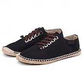 Χαμηλού Κόστους Ανδρικά Sneakers-ανδρικά casual αθλητικά παπούτσια εσπαντρίγιας, ελαφριά παπούτσια με κορδόνια με σόλα από γιούτα, κομψά καλοκαιρινά παπούτσια για καθημερινή χρήση και υπαίθριες δραστηριότητες