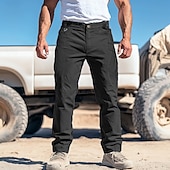 billiga Cargobyxor-Herr Militärbyxor Cargo byxor Långbyxor Ficka Rakt ben Ensfärgat Komfort Utomhus Fullängd Ledigt Dagligen Streetwear Stylish Svart Armégrön Microelastisk