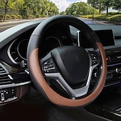 economico Copristerzo per auto-coprivolante in microfibra in pelle universale 38cm coprivolante auto bianco