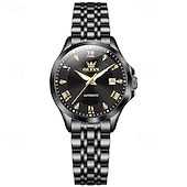 levne Quartz hodinky-olevs značka olevs dámská móda mechanické hodinky svítící kalendář módní trend římský ciferník quartz hodinky jednoduché volnočasové voděodolné sportovní dámské náramkové hodinky drahokamy