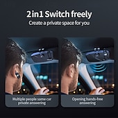 abordables Électronique automobile-Haut-parleur sans fil 2 en 1 avec pare-soleil Siri, kit mains libres pour voiture, écouteurs Bluetooth