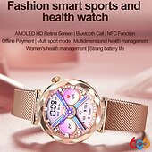 お買い得  スマートブレスレット-696 HK88 スマートウォッチ 1.19 インチ スマートブレスレット ブルートゥース 歩数計 着信通知 心拍計 と互換性があります Android iOS 女性 ハンドフリーコール メッセージ受信通知 カメラコントロール IP 67 40mmの時計ケース