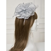 abordables Tocados-Fascinadores Tocado de Tul Fiesta de Té Carreras de Caballos Día de Damas Elegante Retro con Tocado de Flor y Pluma vestido para impresionar vestido para el día de carreras