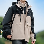 cheap Softshell, Fleece &amp; Hiking Jackets-Women&#039;s Softshell Jacket Hiking Jacket Winter Outdoor Color Block Thermal Warm Windproof Water Resistant 3-in-1 Jacket Winter Jacket Fleece Jackets Traveling Black Ivory Pink Red Orange
