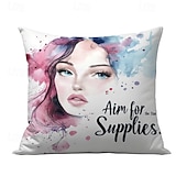 abordables Housse de coussin de vacances-Housse de coussin décorative en forme de rouge à lèvres de mariage 1PC Housse de coussin carrée douce Housse de coussin pour chambre salon canapé fauteuil