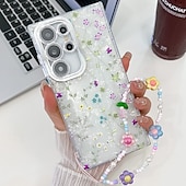 Недорогие Чехлы для Samsung-телефон Кейс для Назначение SSamsung Galaxy S24 Ultra S24 Plus S24 S24 ФЭ S23 Ultra А55 А35 А25 А15 5Г A54 S25 Ультра Кейс на заднюю панель с ремешком на запястье Защита от удара Ретро ТПУ ПК