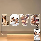 cheap Wedding Gift-Personalized Light Up Photo Frame Valentines LOVE Custom Acrylic Night Light USB Powered Perfect for Valentine&#039;s Day Wedding Anniversary Lovers Birthday Boyfriends and Girlfriends Gifts