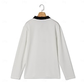  Herre Vaffel poloskjorter Med Tekstur Formell Virksomhet Ribbet polokrage Langermet Mote Helfarge Lomme Knapper Vår & Vinter Lyseblå Hvit Grå Vaffel poloskjorter