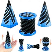 cheap Novelty Toys-2 Pack Fractal Fidget Hexagon3D Printed Hexagon Fidget ToyInfinity Cube Sensory ToysHexagon Spiral Visual Fingertip Toys for Stress Anxiety Kids &amp; Adults Infinity Cubes