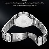 economico Orologi al quarzo-olevs marchio acciaio cinturino orologio da uomo business luminoso doppio calendario semplice orologio al quarzo impermeabile sportivo moda orologio da polso da uomo strass