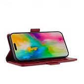 abordables Coques iPhone-téléphone Coque Pour iPhone 16 Pro Max Plus iPhone 15 Pro Max Plus iPhone 14 13 12 11 Pro Max Plus Mini Couvercle rabattable Avec Support Fente pour carte Antichoc Rétro TPU faux cuir