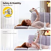 お買い得  スマホホルダー-グースネック電話ホルダー 回転可 引き込み式 怠惰なブラケット 電話ホルダー のために ベッドサイド デスク周り アイデアキッチン用品 と互換性があります すべての携帯電話 携帯電話アクセサリー