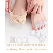 economico Bretelle &amp; Supporti-2 paia di separatori per dita dei piedi, distanziatori per dita dei piedi per donne e uomini per correggere l&#039;alluce valgo, alleviare il dolore ai piedi, allineamento del piede, raddrizzatori per dita