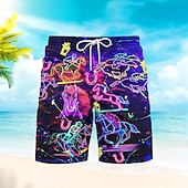 abordables Maillots de bain &amp; Shorts de bain-Homme Shorts de bain Short de bain Dégradé Rayures Cordon de serrage avec poches Séchage Rapide Avec Poches Shorts de Surf maillot de bain Surf Plage Sports Nautiques Été