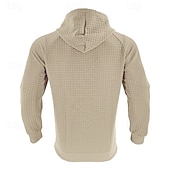 cheap Basic Hoodies-Men&#039;s Hoodie Black White Khaki Light Grey Dark Gray Hooded Plain Front Pocket Sports &amp; Outdoor Daily Holiday Polyester Streetwear Basic Casual Spring &amp;  Fall Clothing Apparel Hoodies Sweatshirts