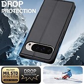 abordables Otras carcasas-teléfono Funda Para Google Píxel 9 Pro Pixel 9 Pro XL Pixel 8 Pro Pixel 8 Píxel 9 Pixel 7 Pixel 7 Pro Gire la tapa con Soporte Ranura para tarjetas Antigolpes Retro TPU Cuero de PU