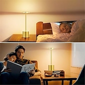 economico Lampade da tavolo-lampada da scrivania retrò in alluminio ricaricabile tramite usb - luce notturna da tavolo con controllo touch 1 pz
