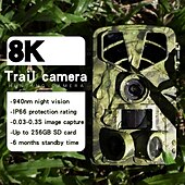 cheap Outdoor IP Network Cameras-PR906 8K 60MP Digital Hunting Trail Camera Wildlife Camera With Night Vision Motion Activated Outdoor Trigger Camera