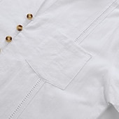 Χαμηλού Κόστους Σετ ανδρικών πουκάμισων βασικών-Ανδρικά Πουκάμισο Guayabera 2 Κομμάτια Σετ πουκαμίσου Ταίριασμα σετ Casual πουκάμισο Σκέτο Διακοπές Εξόδου Μαύρο Λευκό Μπλε Απαλό Μακρυμάνικο Όρθιος γιακάς Ανοιξη καλοκαίρι Ρούχα Μπροστινή τσέπη