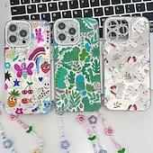 baratos Capas para iPhone-telefone Capinha Para iPhone 16 Pro Max Plus iphone 15 iPhone 15 Pro Max iPhone 14 Pro Max iPhone 13 Pro Max Capa traseira com pulseira Antichoque Retro TPU Vidro Temperado