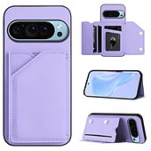 זול תיק טלפון אחר-טלפון מגן עבור Pixel 9 Pro Pixel 9 Pro XL Pixel 8 Pro Pixel 8 פיקסל 9 כיסוי אחורי עם מעמד עם שרוך חריץ לכרטיס רטרו TPU עור PU