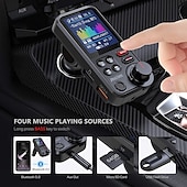 Недорогие Bluetooth гарнитуры для авто-bt93 автомобильный комплект громкой связи bluetooth 5.0 трансмистер fm qc3.0 быстрая зарядка беспроводной автомобильный mp3-плеер bluetooth автомобильный трансмитер fm