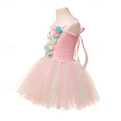 cheap Girl's Dress Up Costumes-Book Week 2026 Kids Girls' Party Dress Rainbow Flower Sleeveless Performance Birthday Beautiful Sweet Knee-length Party Dress Swing Dress A Line Dress Summer 4-12 Years Pink Purple Light Blue