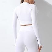 abordables Conjuntos y Monos-Mujer Conjunto de Ropa Fitness Sujetador deportivo con medias Mono de Fitness 2 Piezas Color sólido Mallas Leggings Trajes de Yoga Negro Blanco Yoga Aptitud física Entrenamiento de gimnasio Alta