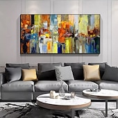 cheap Abstract Paintings-Mintura Handmade Color Block Oil Paintings On Canvas Wall Art Decoration Modern Abstract Picture For Home Decor Rolled Frameless Unstretched Painting