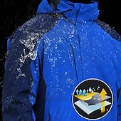 abordables Softshell, polares y chaquetas de montaña-Hombre Chaqueta Softshell Chaqueta para senderismo Invierno Al aire libre Bloque de color Resistente al Viento Resistente al Agua Chaquetas 3-en-1 Chaquetas de Lana Chaqueta cortavientos Viaje Negro