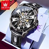 preiswerte Mechanische Uhren-Olevs marke herren business gürtel automatische mechanische uhr mode hohl glow-in-the-dark wasserdicht sport herren uhr