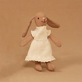 cheap Dolls-Waldorf Doll Accessories Handmade Soft Bunny Girl Accompany Rag Dolls Birthday Gift Knitted Doll Cute Girls Plush Doll Stuffed Toy Personalized Woven Doll Kit