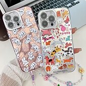 baratos Capas para iPhone-telefone Capinha Para iPhone 16 Pro Max Plus iphone 15 iPhone 15 Pro Max iPhone 14 Pro Max iPhone 13 Pro Max Capa traseira com pulseira Antichoque Retro TPU Vidro Temperado