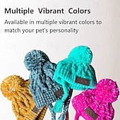 abordables Bandanas y Sombreros-Gorro de punto acogedor para perros: accesorio de invierno cálido, resistente al viento y suave para mascotas de razas pequeñas y grandes: perfecto para actividades al aire libre en climas fríos