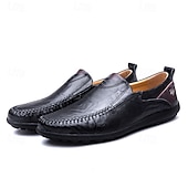 abordables Chaussures sans lacets &amp; mocassins-Mocassins à enfiler en similicuir marron clair pour hommes avec détails cousus à la main – chaussures décontractées confortables pour le travail, les voyages et le quotidien