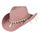 tanie Kapelusz Fedora-Męskie Czapka Kentucky Derby Kapelusz Kapelusz imprezowy Czarny Biały Poliester Frędzel Moda Codzienny Ulica Codzienny Równina Filtr przeciwsłoneczny Oddychający
