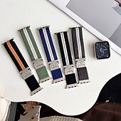 זול להקות Apple Watch-סולו לופ מותאם ל רצועת השעון של Apple Watch 38 מ&quot;מ 40 מ&quot;מ 41 מ&quot;מ 42 מ&quot;מ 44 מ&quot;מ 45 מ&quot;מ 49 מ&quot;מ מתכוונן בד רצועת שעון חלופית ל iwatch Ultra 2 Series 9 8 7 SE 6 5 4 3 2 1