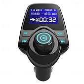 preiswerte Bluetooth Auto Kit/Freisprechanlage-FM-Transmitter, AUX-Audio-Stereo-Empfänger, MP3-Player fürs Auto, Dual-USB-Autoladegerät, Freisprecheinrichtung, Bluetooth 5.0, Auto-Kit