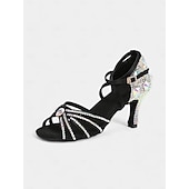 economico Scarpe per balli latini-scarpe da ballo da donna comode ed eleganti - con suola in pelle scamosciata e soletta imbottita