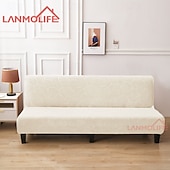 billiga Sofföverdrag-jacquard futon överdrag bäddsoffa överdrag enfärgad utan armstöd bäddsoffa överdrag hög elastisk hopfällbar möbel skyddsöverdrag