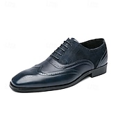 baratos Formal-sapatos oxford brogue bicolor masculinos – combinação de camurça e couro sintético com detalhes em bico fino para ocasiões formais e de negócios