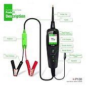 billige Reparasjonsverktøy til kjøretøy-bilkrets tester 12v 24v strømkrets sonde tester bil elektrisk testverktøysett AC DC digital spenningstester autodiagnosesett 10m