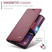 Недорогие Чехлы для iPhone-Чехол для телефона для iPhone 16 Pro Max Plus iPhone 15 Pro Max Plus iPhone 14 13 12 11 Pro Max Plus Mini Чехол с подставкой Магнитный слот для карт Ретро TPU PU Кожа