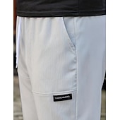 cheap Slim-Men&#039;s Trousers Casual Pants Pocket Drawstring Elastic Waist Plain Comfort Soft Full Length Outdoor Casual Daily Fashion Streetwear Black Green