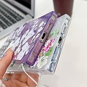 Недорогие Чехлы для Samsung-телефон Кейс для Назначение SSamsung Galaxy S24 Ultra S24 Plus S24 S24 ФЭ S23 Ultra А55 А35 А25 А15 5Г S25 Ультра Кейс на заднюю панель с ремешком на запястье Защита от удара Ретро ТПУ ПК