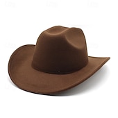 tanie Kapelusz Fedora-Męskie Czapka Kentucky Derby Kapelusz Kowbojski kapelusz Kapelusz Fedora Trilby Czarny Biały Wełniany Styl vintage Moda 18 wiek Stan Teksas Codzienny Impreza tematyczna Jednolity/zwykły kolor Filtr
