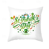 ieftine Husa de perna de vacanta-husă de perne decorativă ziua Sfântului patrick 1 bucată shamrock husă de pernă pătrată moale față de pernă pentru dormitor living canapea canapea scaun