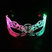cheap Decorative Lights-Acrylic LED Glasses Mask- Lighted Up Festive Party Cheer Butterfly Glasses, KTV Bar Glasses with Colorful Changes Button Battery Powered - 1PC